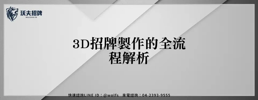 3D招牌製作的全流程解析