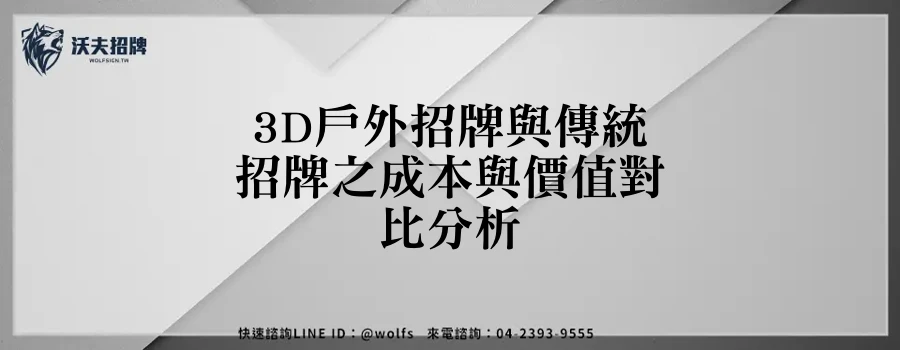 3D戶外招牌與傳統招牌之成本與價值對比分析